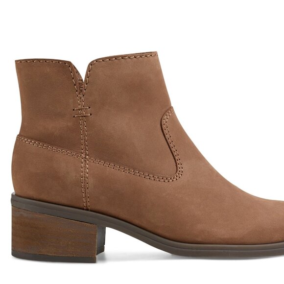 NEW EARTH Suede Oslo Comfort Booties medium brown for women 563tn - Picture 3 of 5